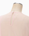 Draped Jersey Sheer Dress - pink