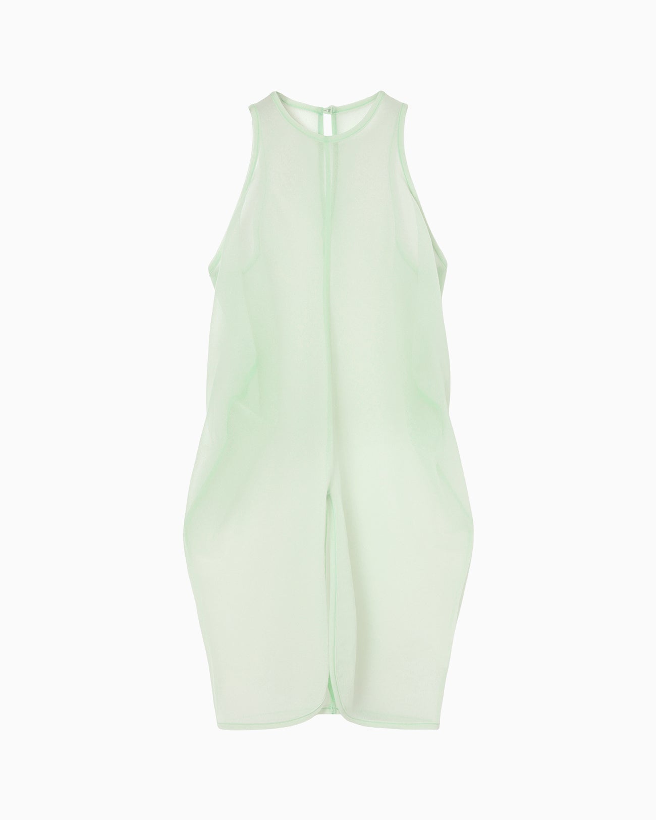 Draped Jersey Sheer Sleeveless Top - light green - Mame Kurogouchi