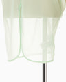Draped Jersey Sheer Sleeveless Top - light green