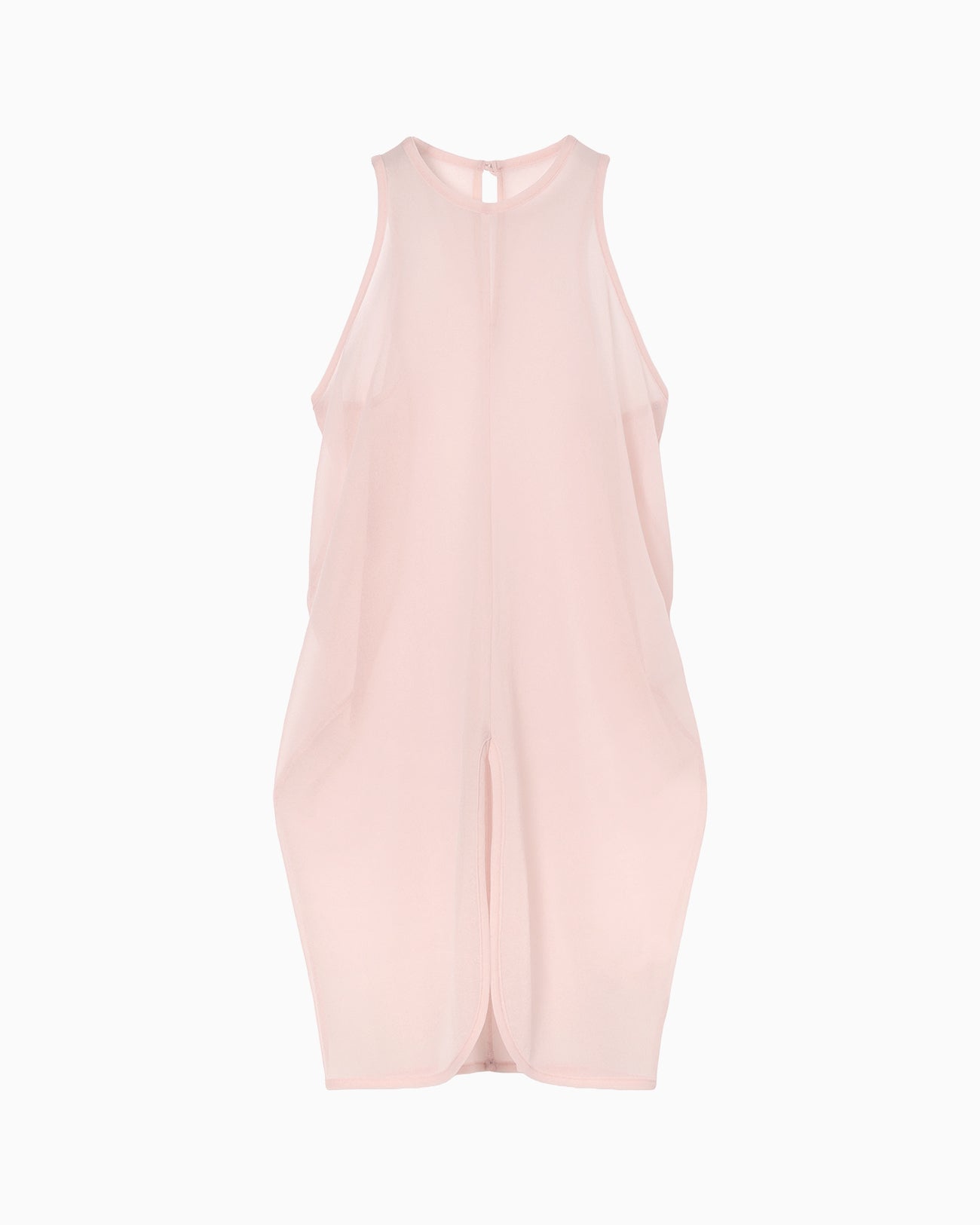 Draped Jersey Sheer Sleeveless Top - pink - Mame Kurogouchi