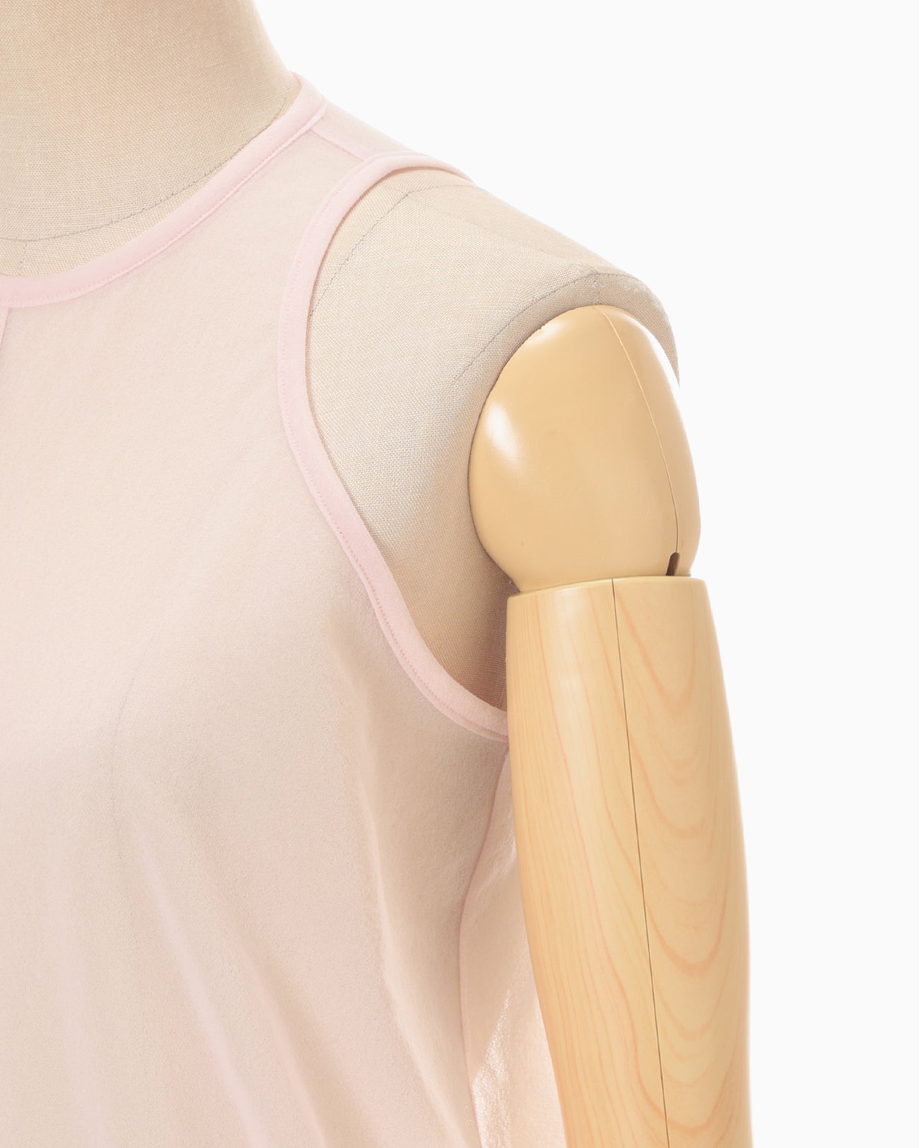 Draped Jersey Sheer Sleeveless Top - pink - Mame Kurogouchi