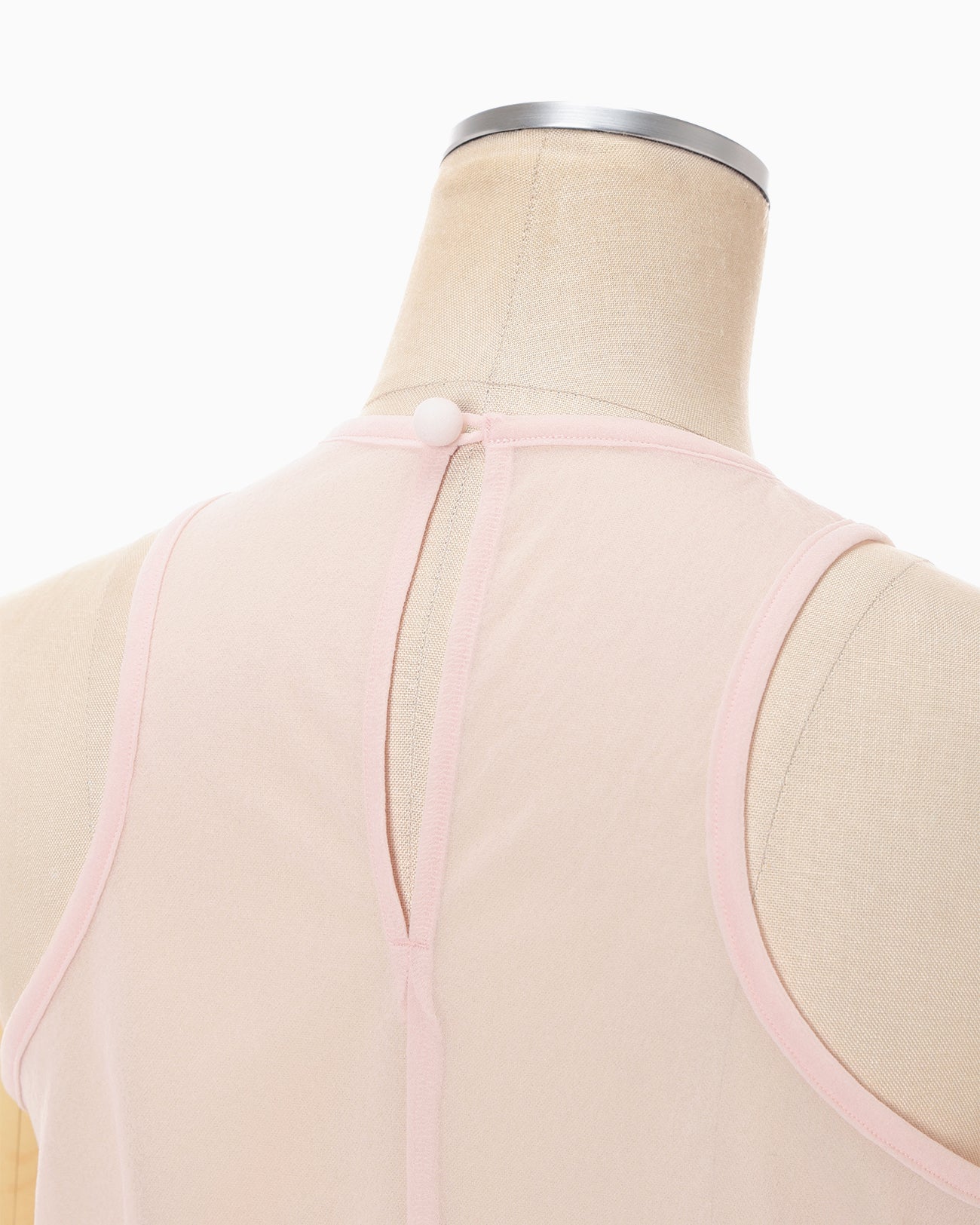Draped Jersey Sheer Sleeveless Top - pink - Mame Kurogouchi