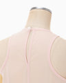 Draped Jersey Sheer Sleeveless Top - pink