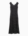 Starry Jersey Sheer Dress - black
