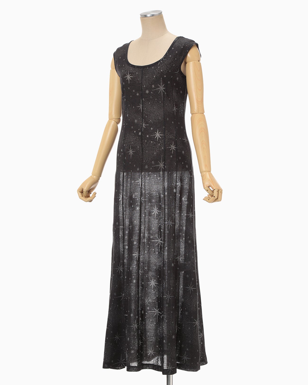 マメクロゴウチ Starry Jersey Sheer Dress black Starry Jersey Sheer Dress - black - Mame Kurogouchi
