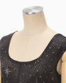 Starry Jersey Sheer Dress - black