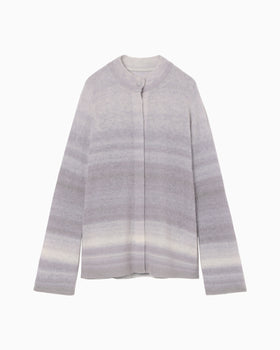 Gradation Knit Cardigan - grey