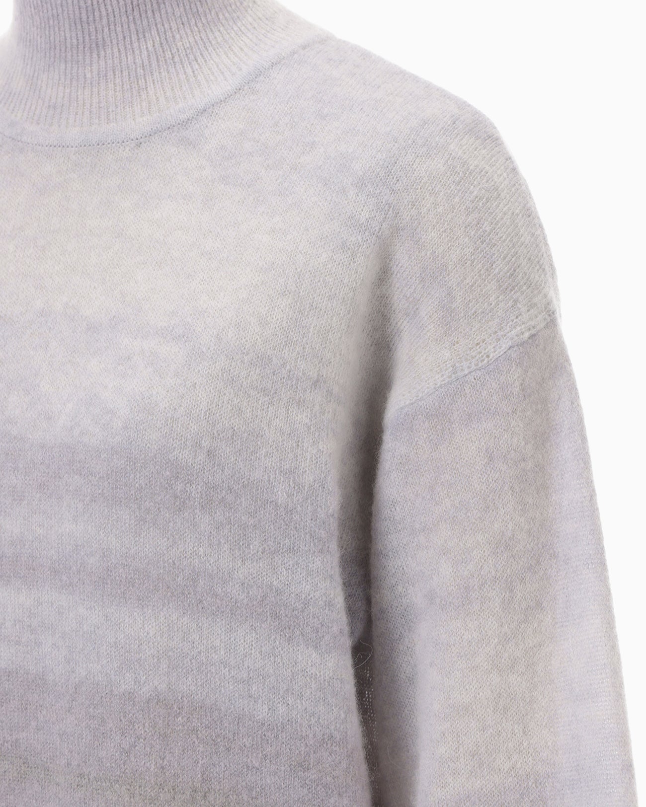 Gradation High Neck Knit Top - grey - Mame Kurogouchi