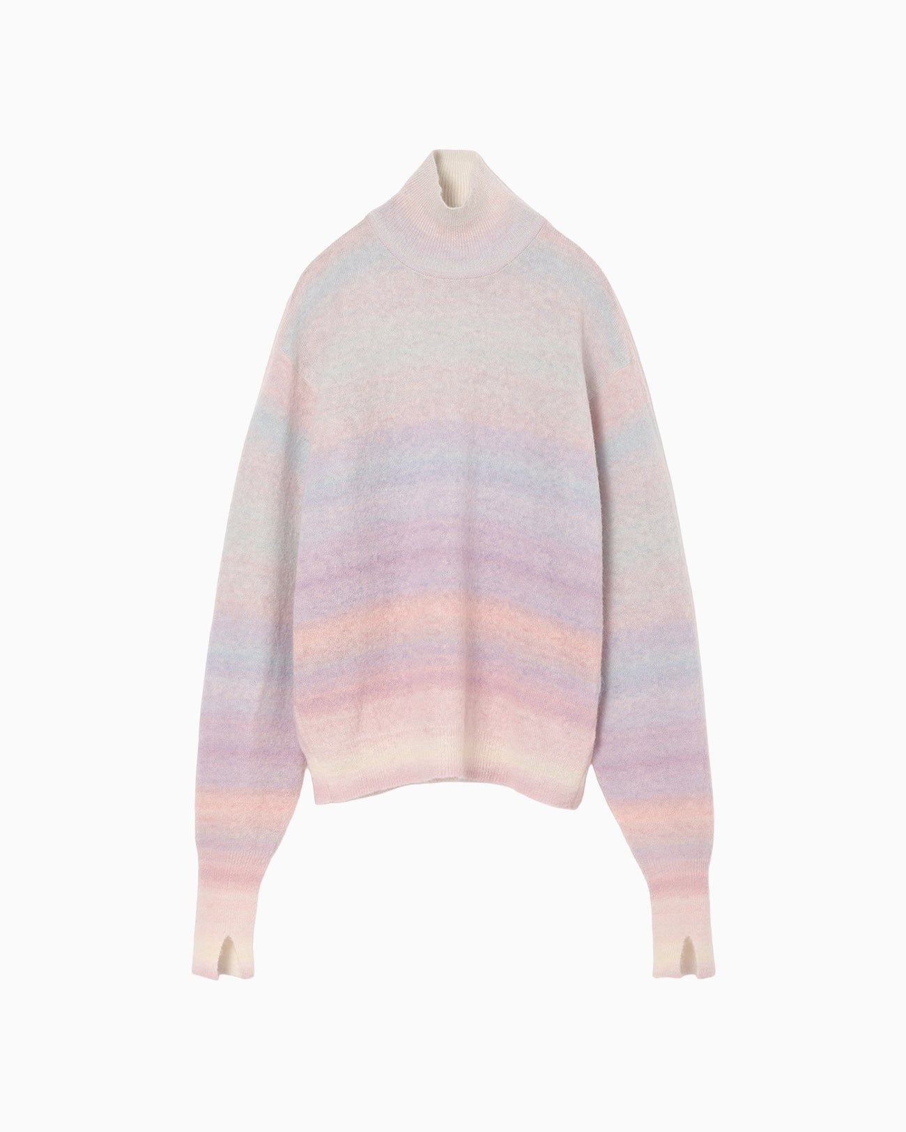 Gradation High Neck Knit Top - pink - Mame Kurogouchi