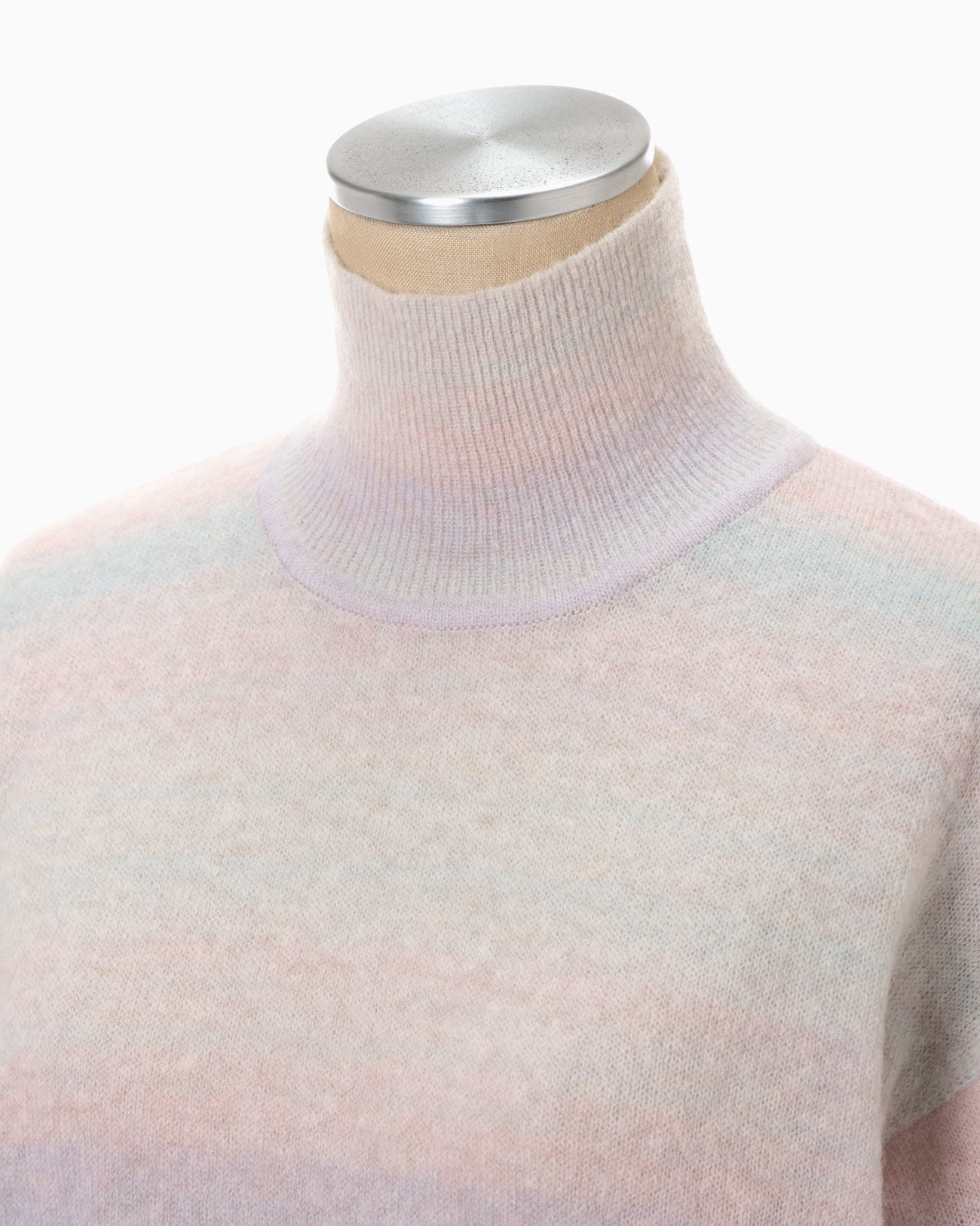 Gradation High Neck Knit Top - pink - Mame Kurogouchi