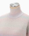 Gradation High Neck Knit Top - pink