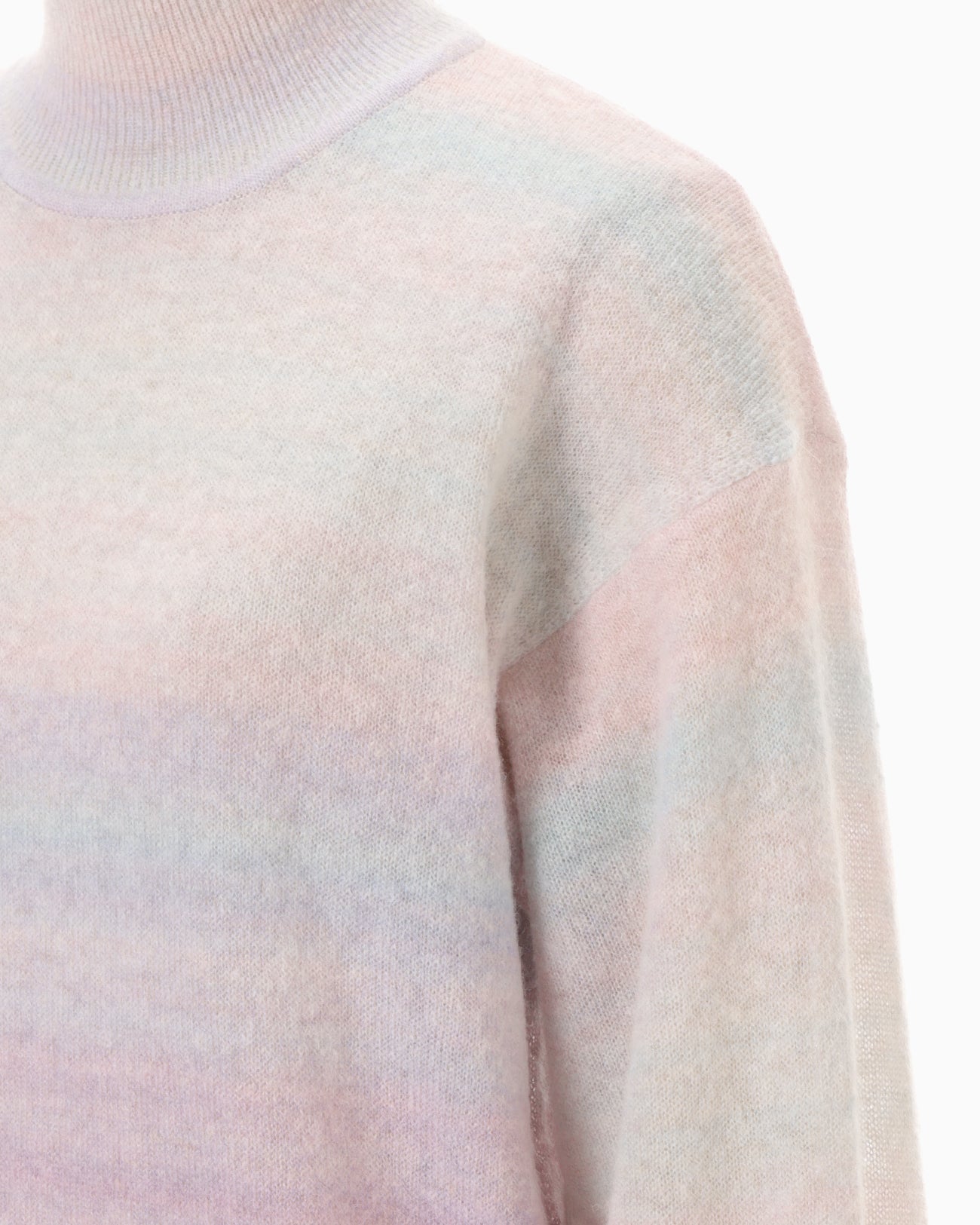Gradation High Neck Knit Top - pink - Mame Kurogouchi