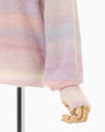 Gradation High Neck Knit Top - pink
