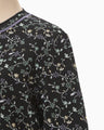Floral Motif Glitter Knit Cardigan - black