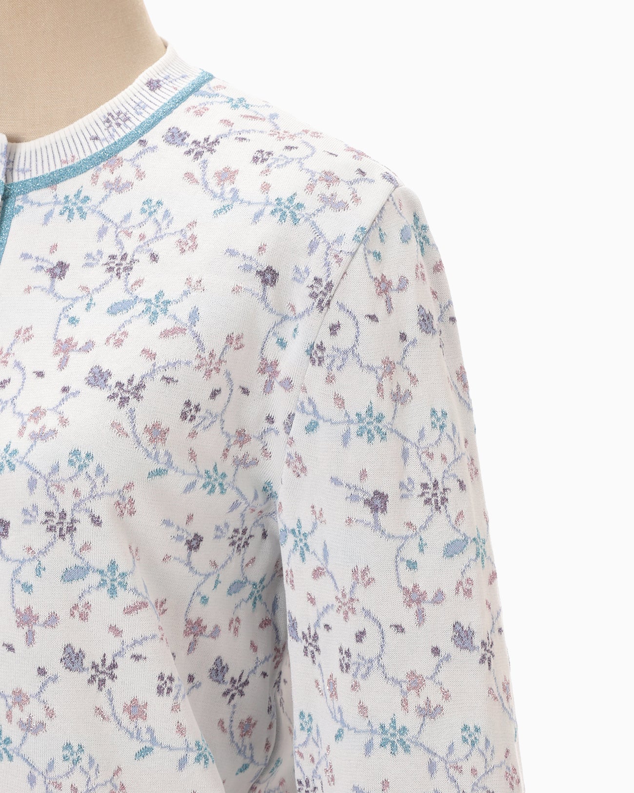 Mame Kurogouchi / マメクロゴウチ | 2024AW | Floral Motif Chunky Knitted Cardigan カーディガン | 1 | ホワイト | レディース Mame Kurogouchi Floral Motif Chunky Knitted Cardigan | BASE