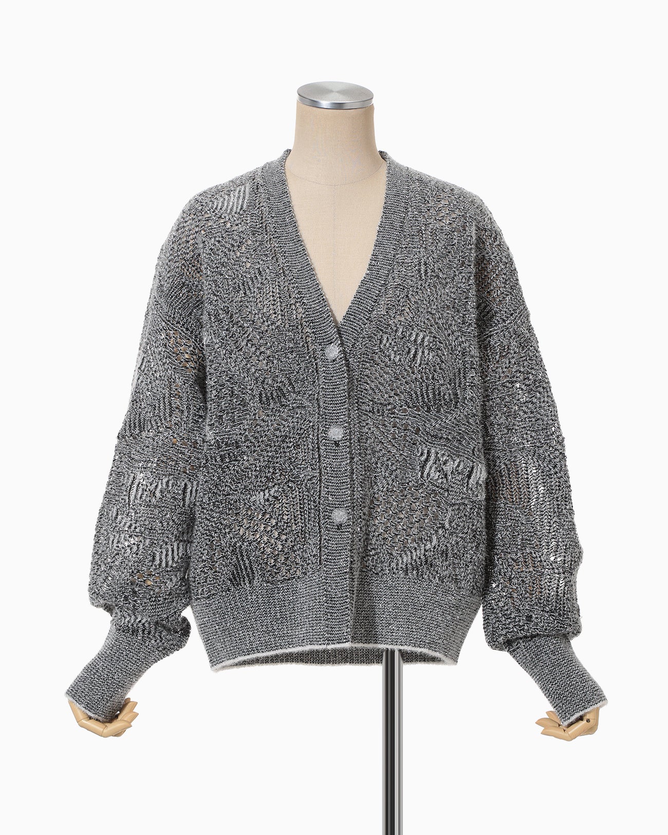 Shimmering Knit Cardigan - black - Mame Kurogouchi