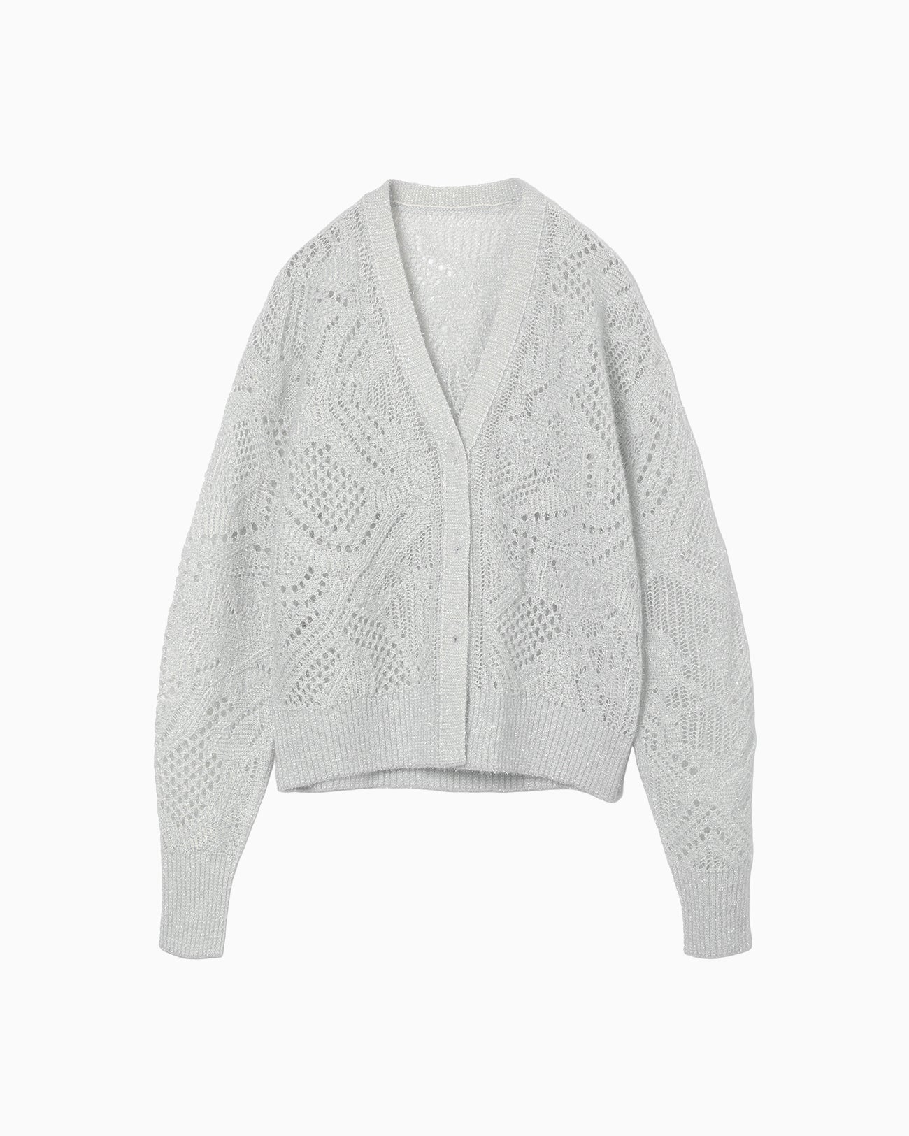 Shimmering Knit Cardigan - light blue - Mame Kurogouchi 