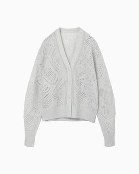 Shimmering Knit Cardigan - light blue