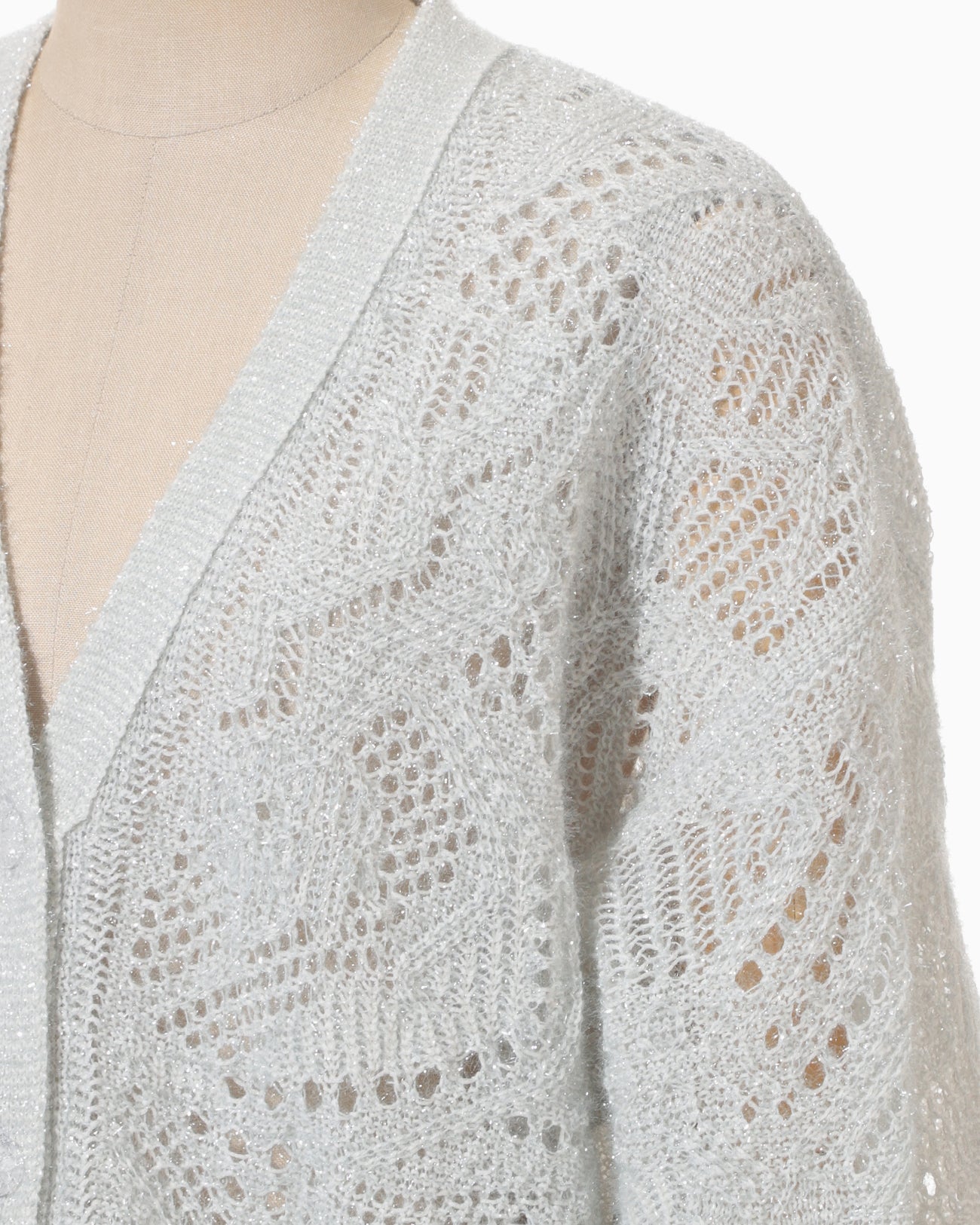 Shimmering Knit Cardigan - light blue - Mame Kurogouchi
