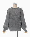 Shimmering Knit Top - black