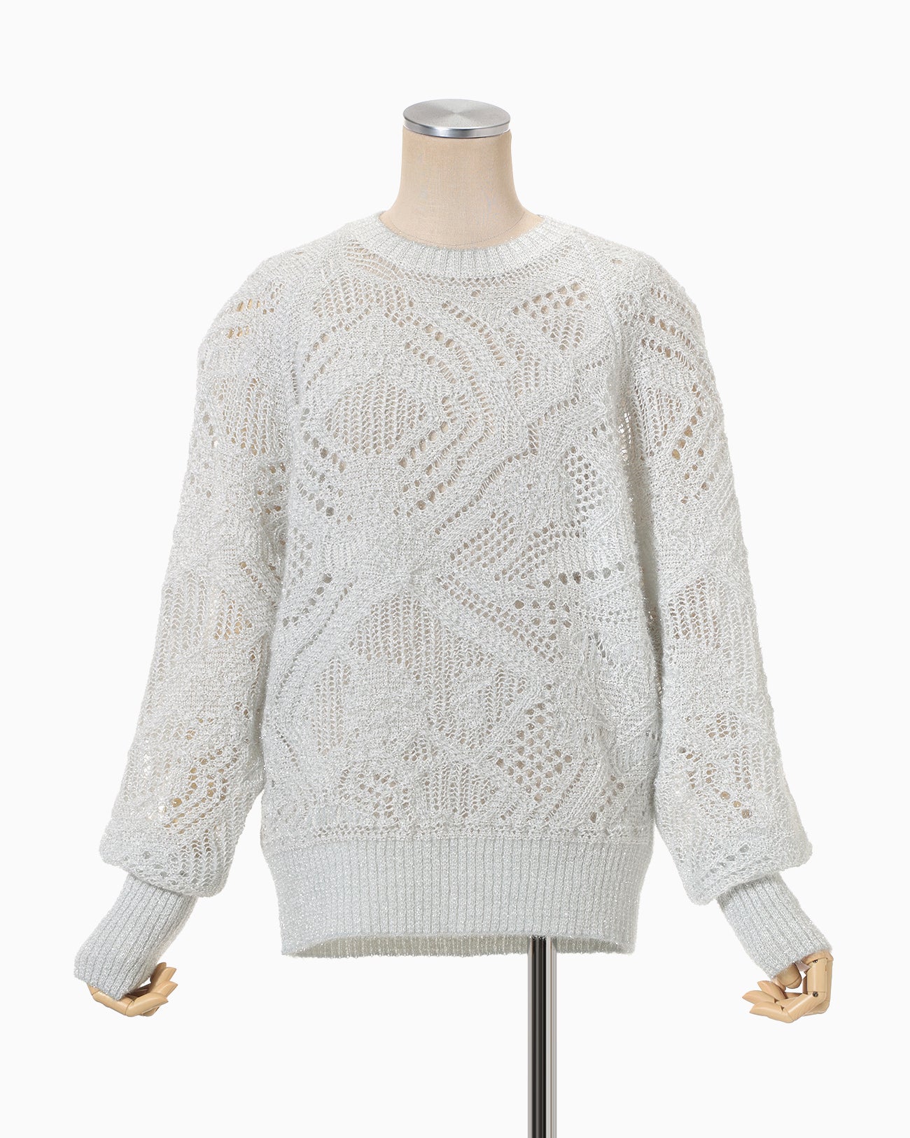 Shimmering Knit Top - light blue - Mame Kurogouchi