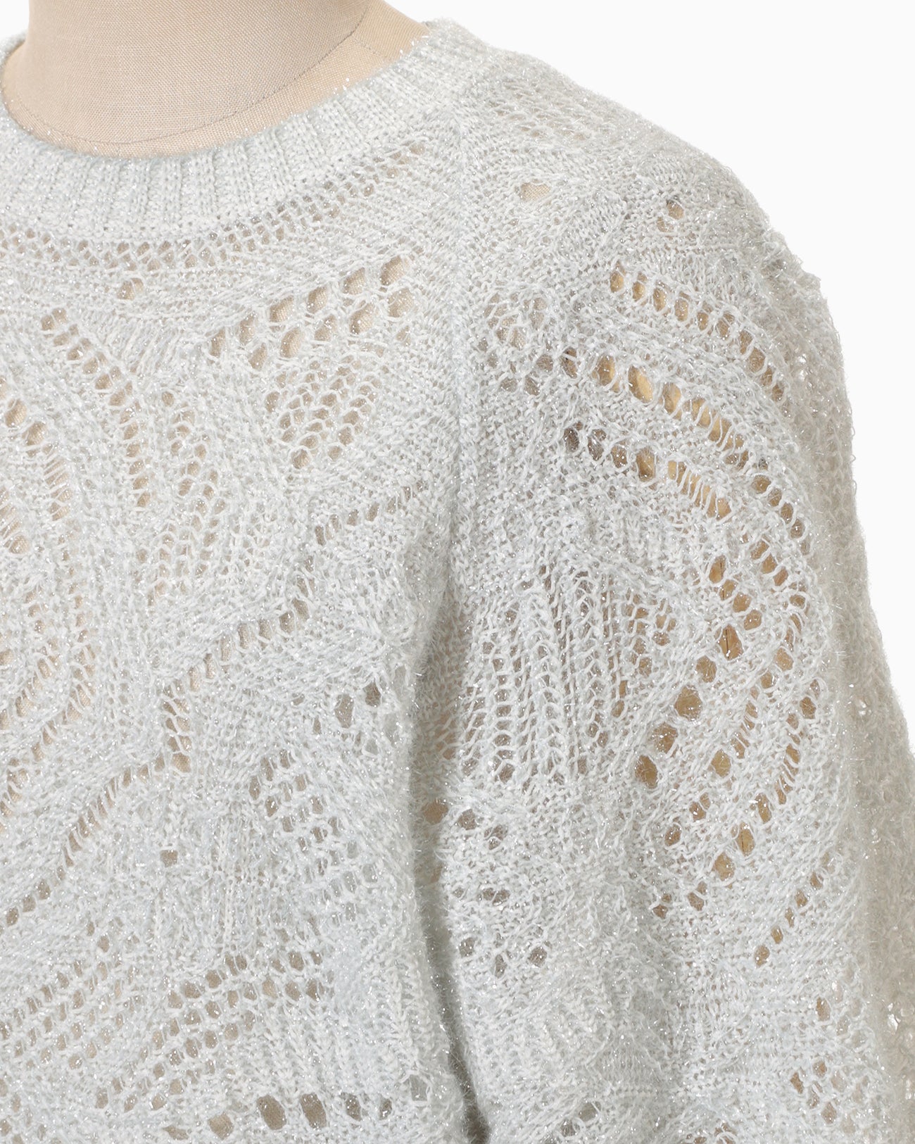 Shimmering Knit Top - light blue - Mame Kurogouchi