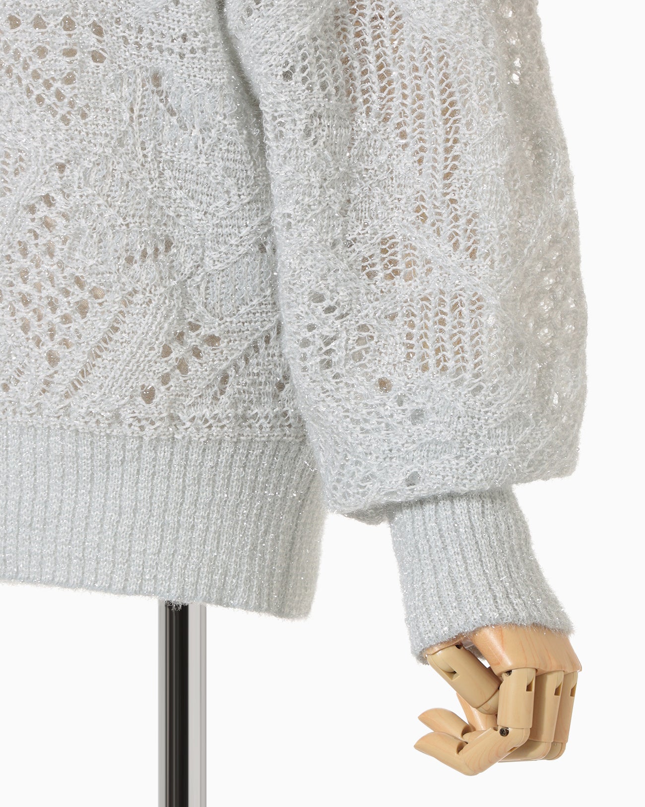 Shimmering Knit Top - light blue - Mame Kurogouchi