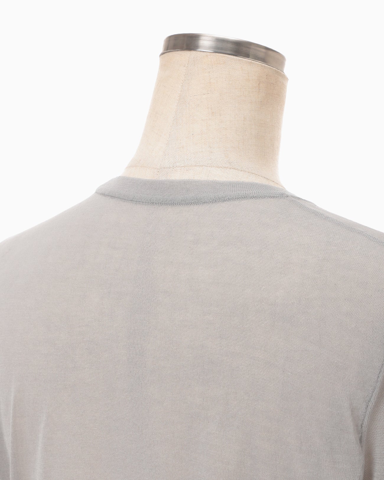 High Gauge Sheer Knit Cardigan - light grey - Mame Kurogouchi