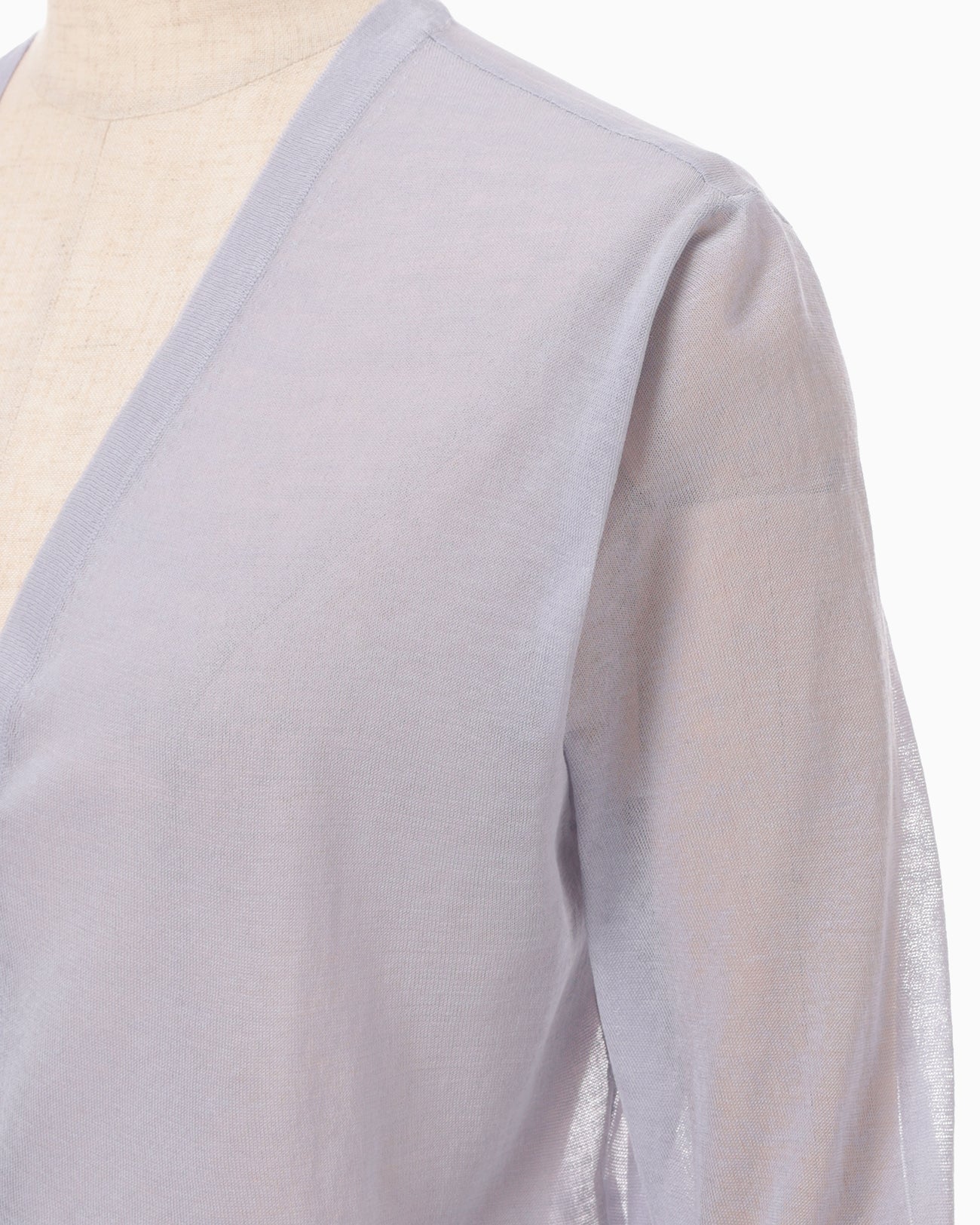 High Gauge Sheer Knit Cardigan - purple - Mame Kurogouchi
