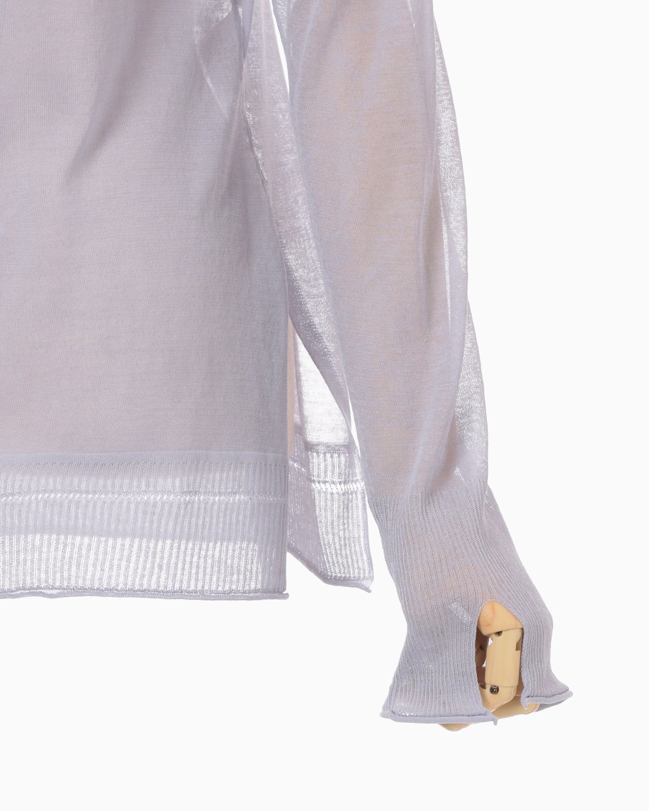 High Gauge Sheer Knit Cardigan - purple - Mame Kurogouchi