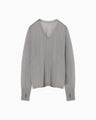 High Gauge Sheer Knit Top - grey