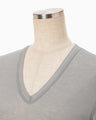 High Gauge Sheer Knit Top - grey