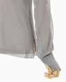 High Gauge Sheer Knit Top - grey