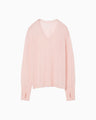 High Gauge Sheer Knit Top - pink