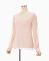 High Gauge Sheer Knit Top - pink