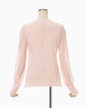 High Gauge Sheer Knit Top - pink