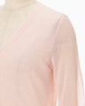 High Gauge Sheer Knit Top - pink
