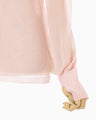 High Gauge Sheer Knit Top - pink
