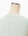 High Gauge Sleeveless Sheer Knit Top - blue