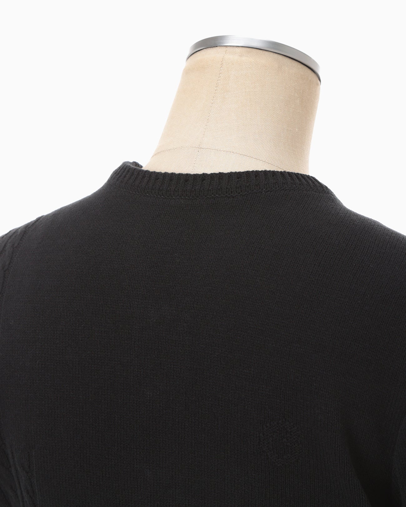 3D Floral Motif Knit Cardigan - black - Mame Kurogouchi