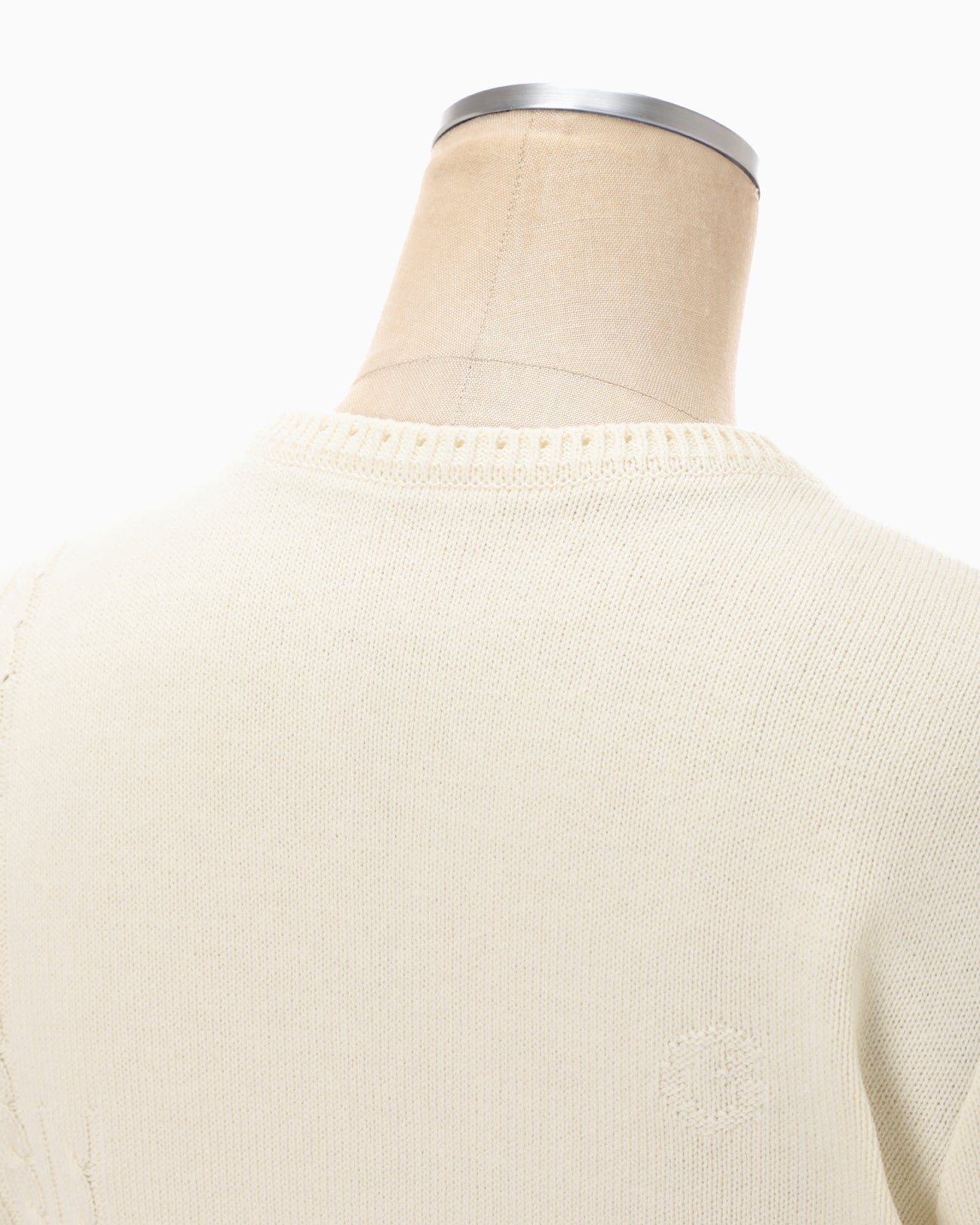 3D Floral Motif Knit Cardigan - ecru - Mame Kurogouchi