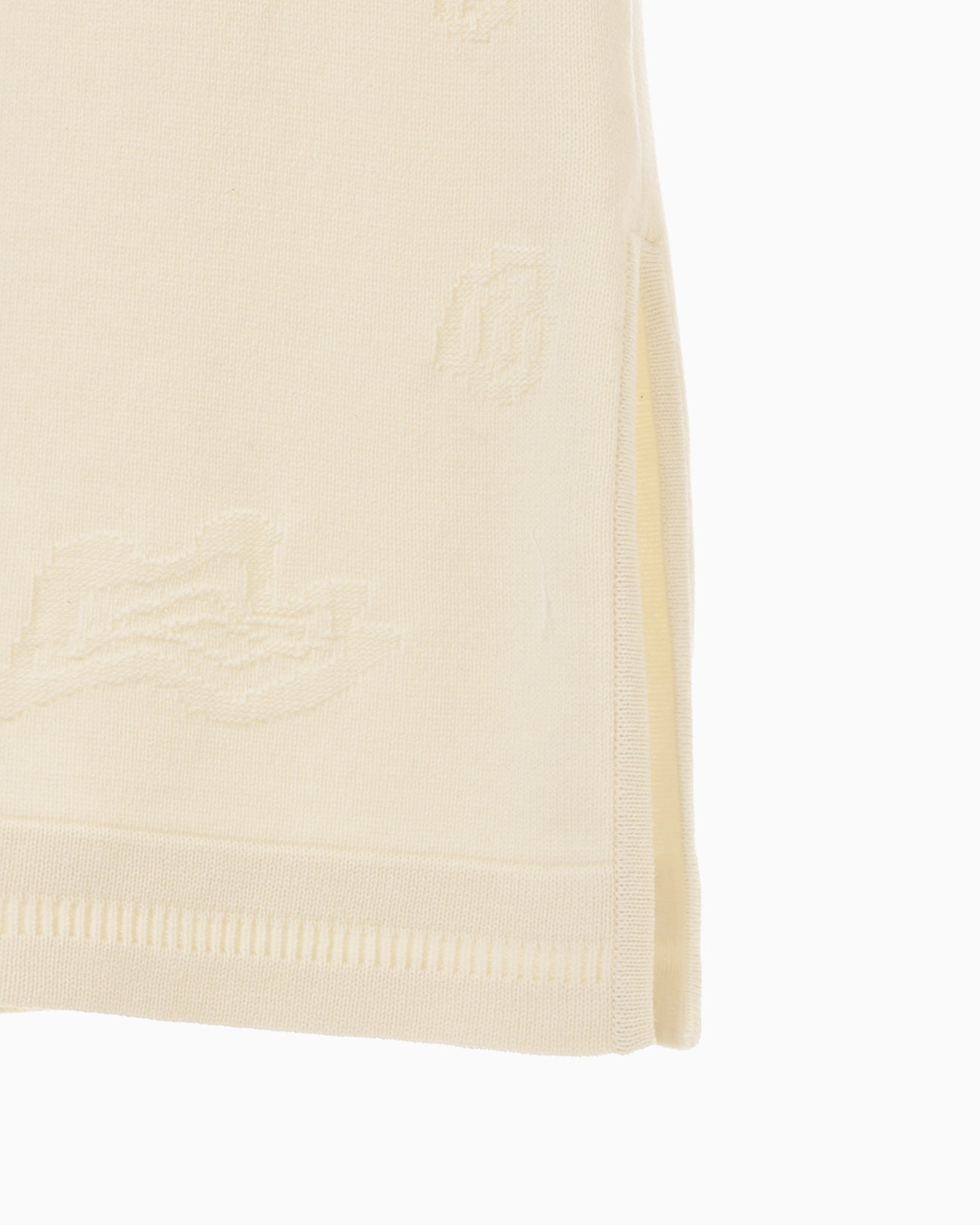 3D Floral Motif Knit Skirt - ecru - Mame Kurogouchi
