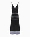 Lamp Shaped Knit Dress - black