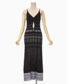 Lamp Shaped Knit Dress - black
