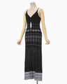 Lamp Shaped Knit Dress - black