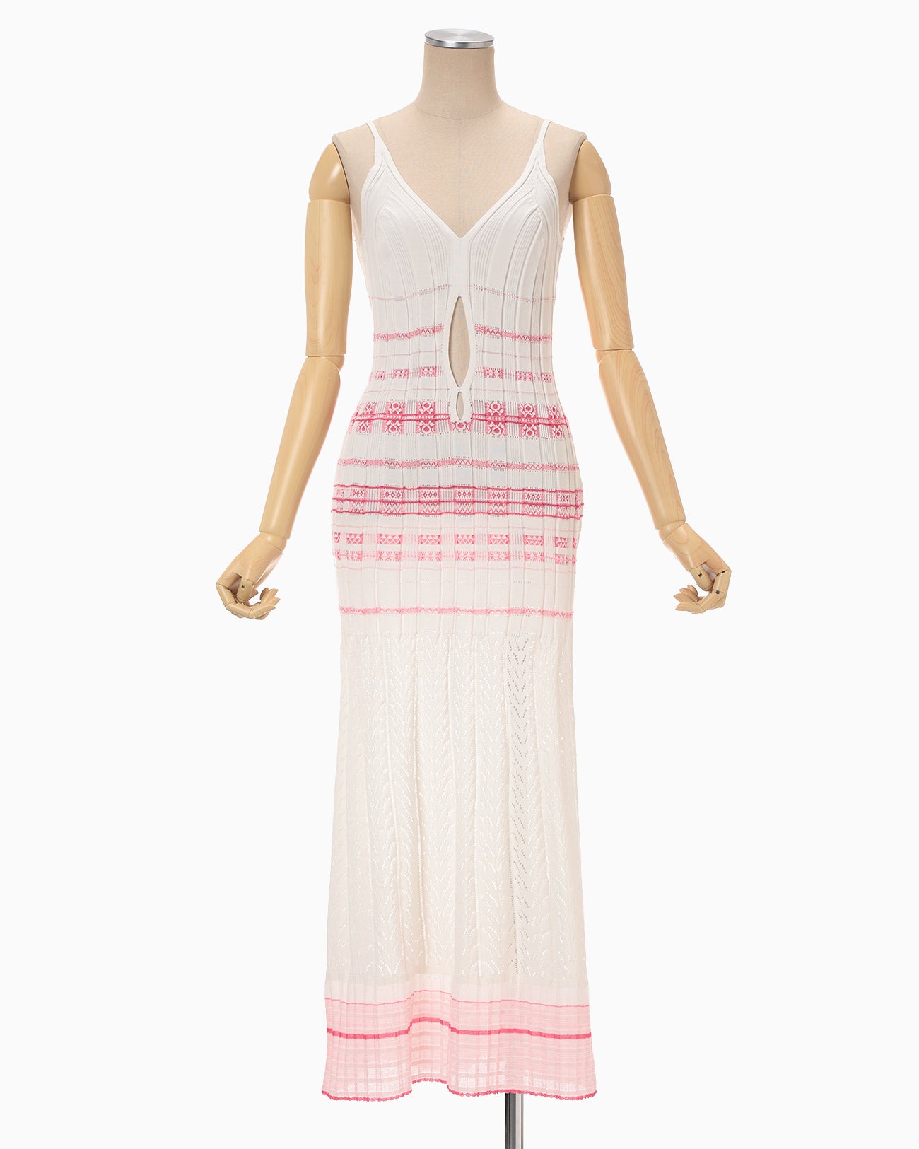 Lamp Shaped Knit Dress - white - Mame Kurogouchi