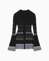 Lamp Shaped Knit Cardigan - black