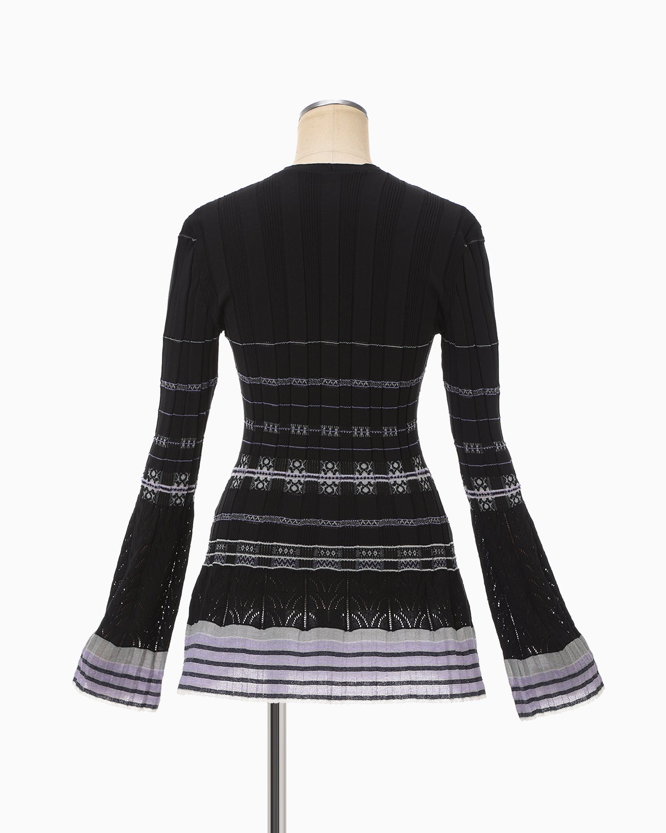 Lamp Shaped Knit Cardigan - black - Mame Kurogouchi