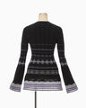 Lamp Shaped Knit Cardigan - black