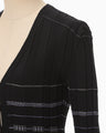 Lamp Shaped Knit Cardigan - black